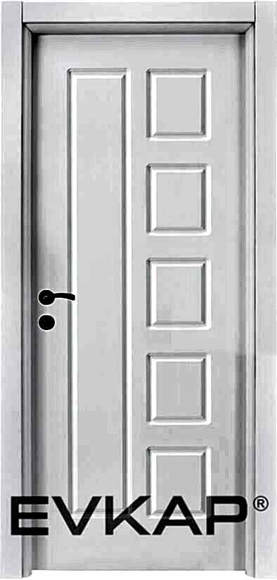 PVC-124 Bute Beyaz Pvc Kapı